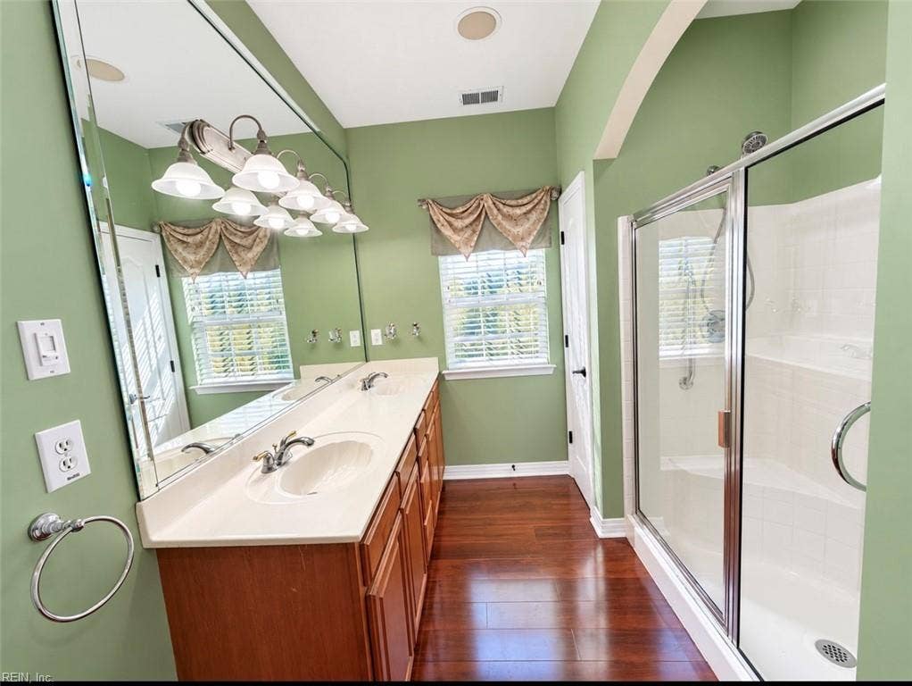 2717 Blake Street, West Neck, Virginia Beach, VA 23456 Primary Bath with double sink linen closet shower and jetted tub