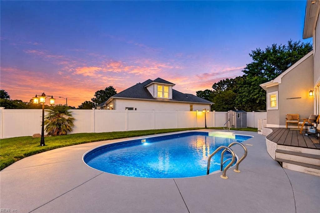 our own backyard retreat with an in-ground pool