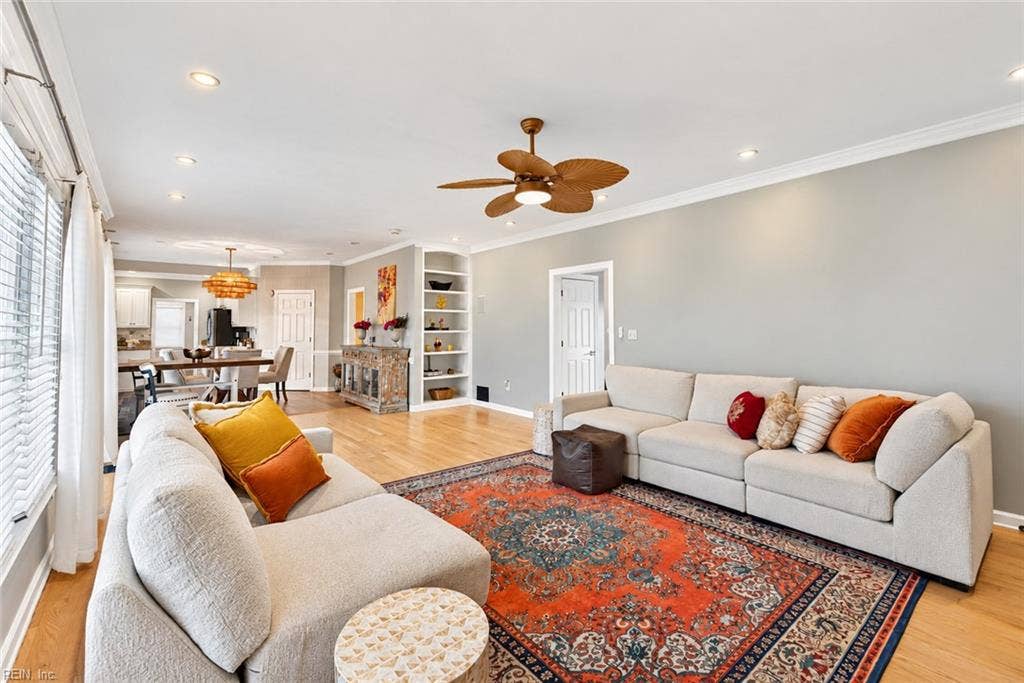 Spacious family room designed for comfortable everyday living