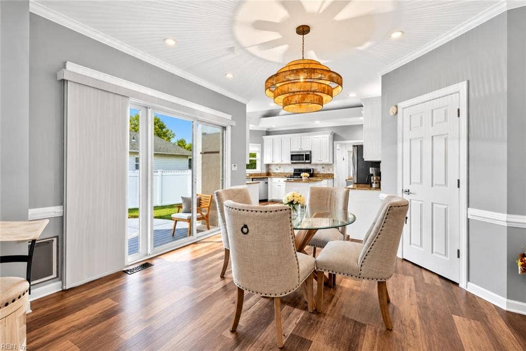 Breakfast nook flows beautifully into the kitchen and main living areas