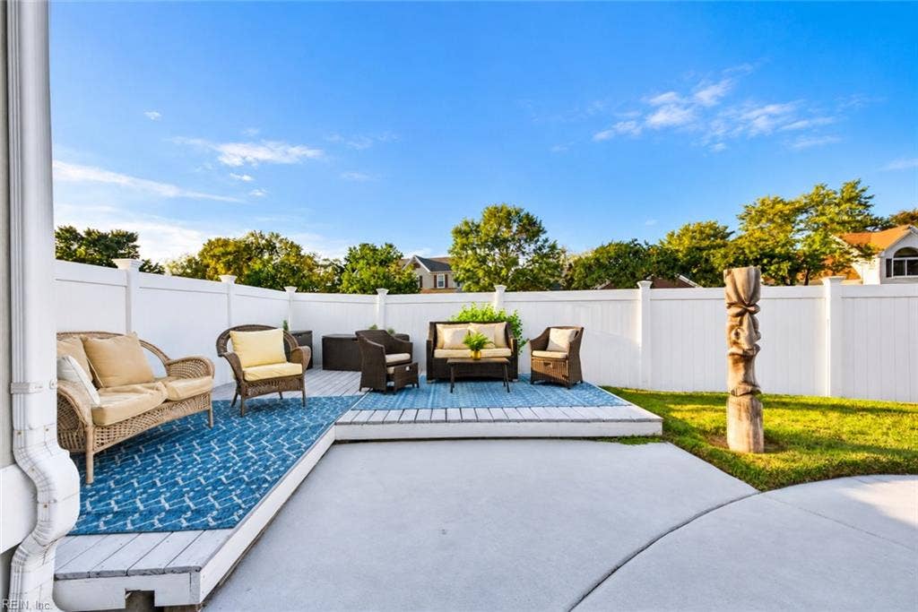 Plenty of patio space for dining, lounging and entertaining poolside