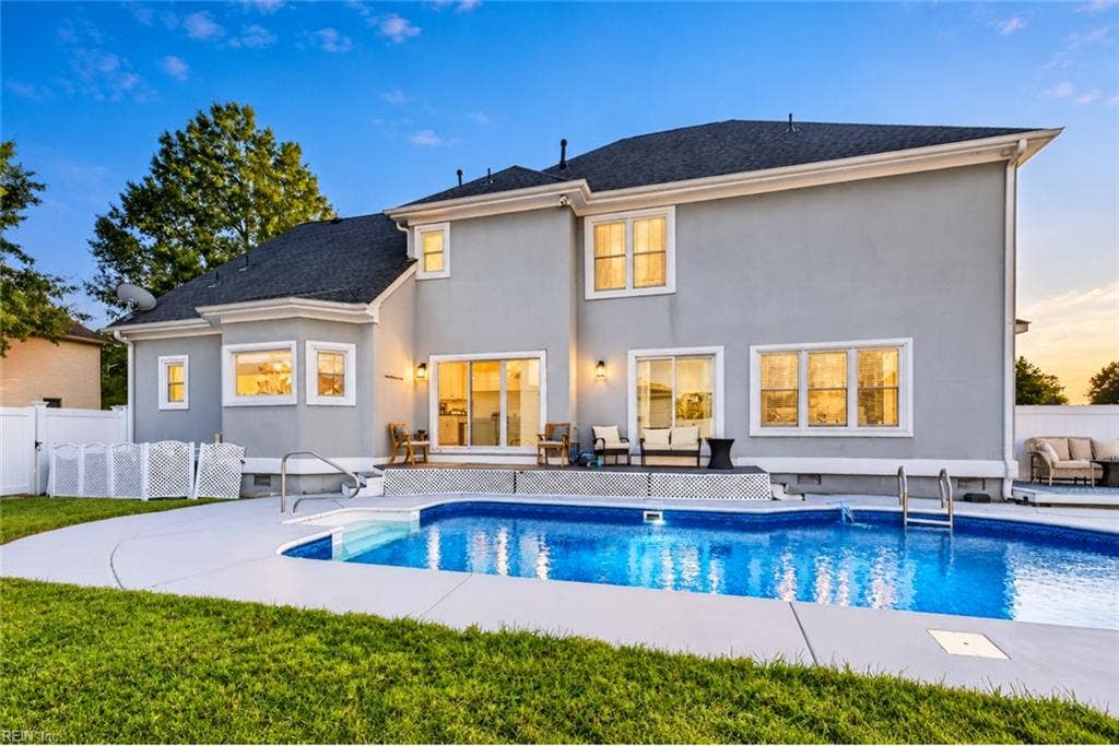 Poolside living with direct access to the home