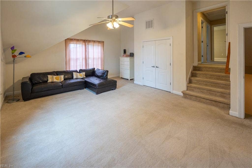 Bedroom # 5 Room over Garage. Full bath is at top of the stairs