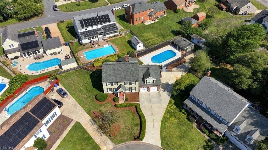 More aerial views of all of the .36 acres!