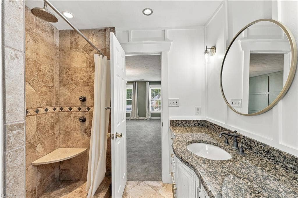 Primary Bathroom with shower.