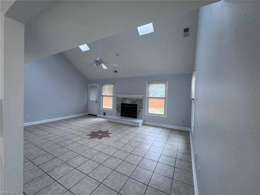 3024 Red Maple Lane, Lynnhaven Woods, Virginia Beach, VA 23452 Family room - showing skylights