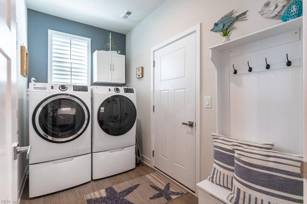 Laundry room off of the garage