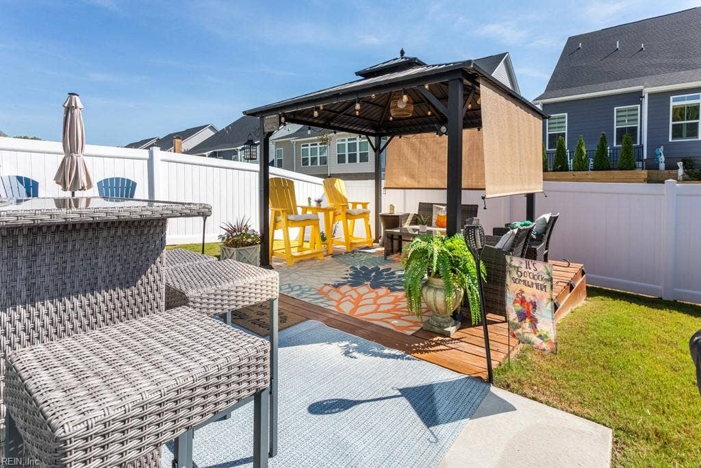 Gazebo with shades can convey with the home- you're all ready for fun!