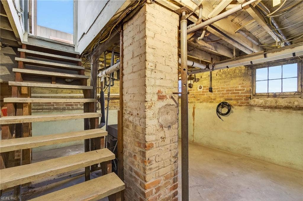 Staircase into basement.