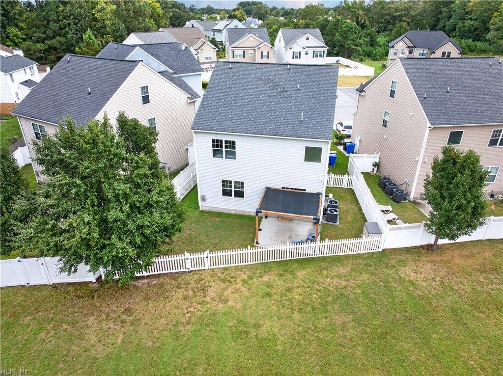 Aerial back view