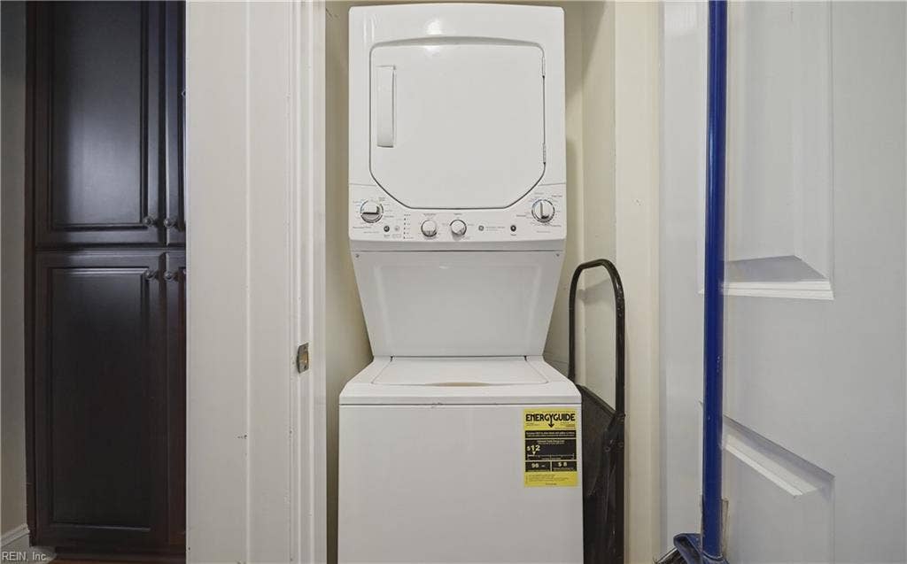 In-unit stackable washer and dryer