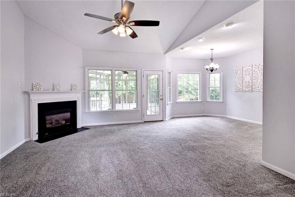 Family Room with gas fireplace
