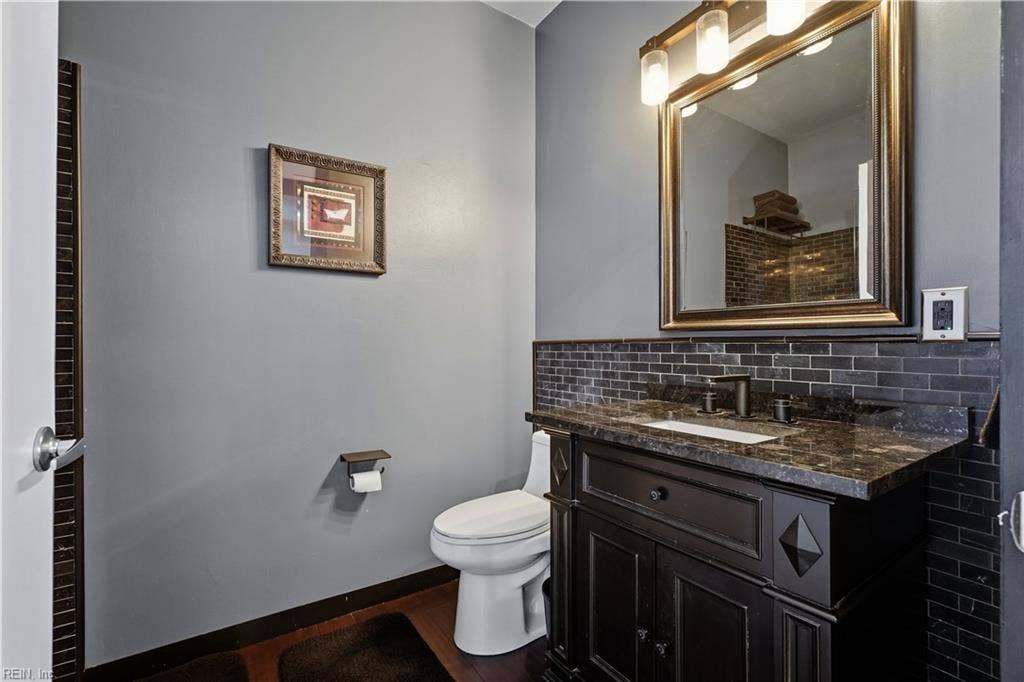 Beautiful Vanity with quartz top; special light fixture