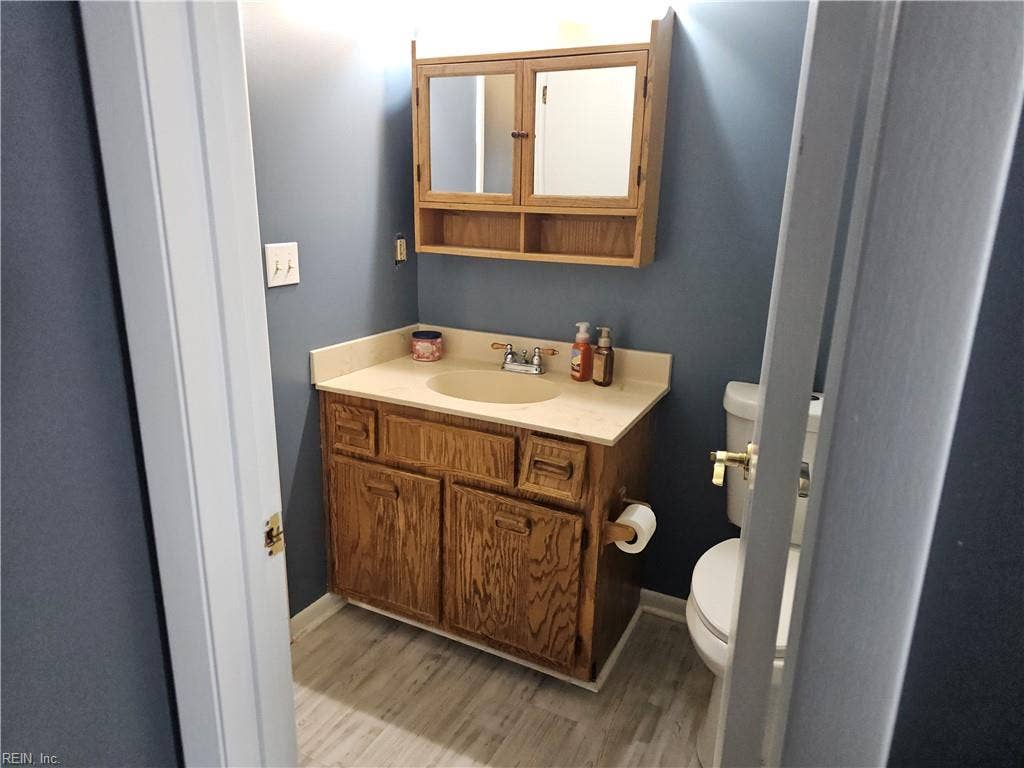 Hall bathroom connects with second bedroom.