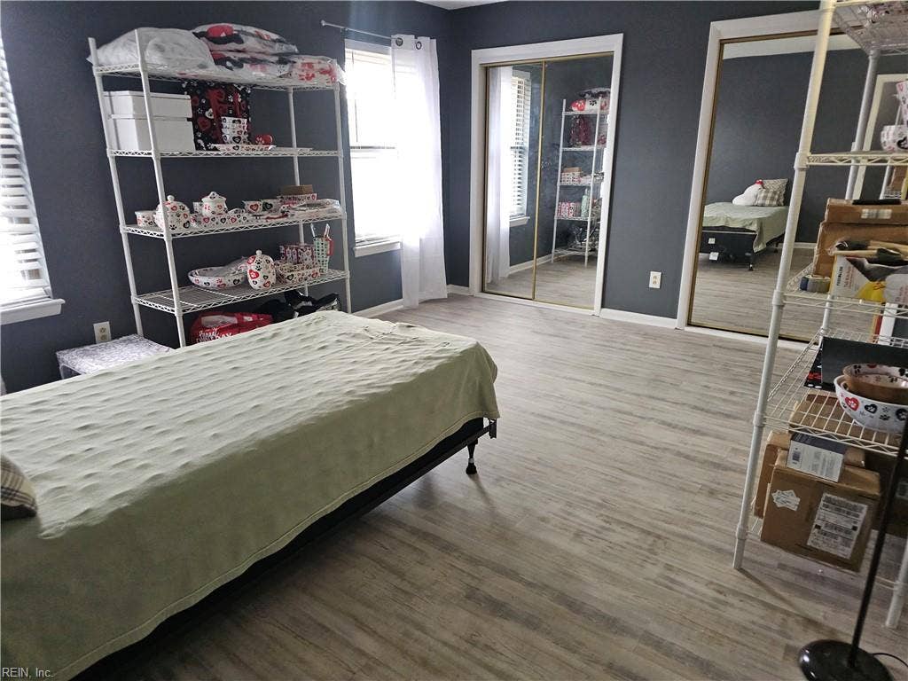 First bedroom with double full length closets