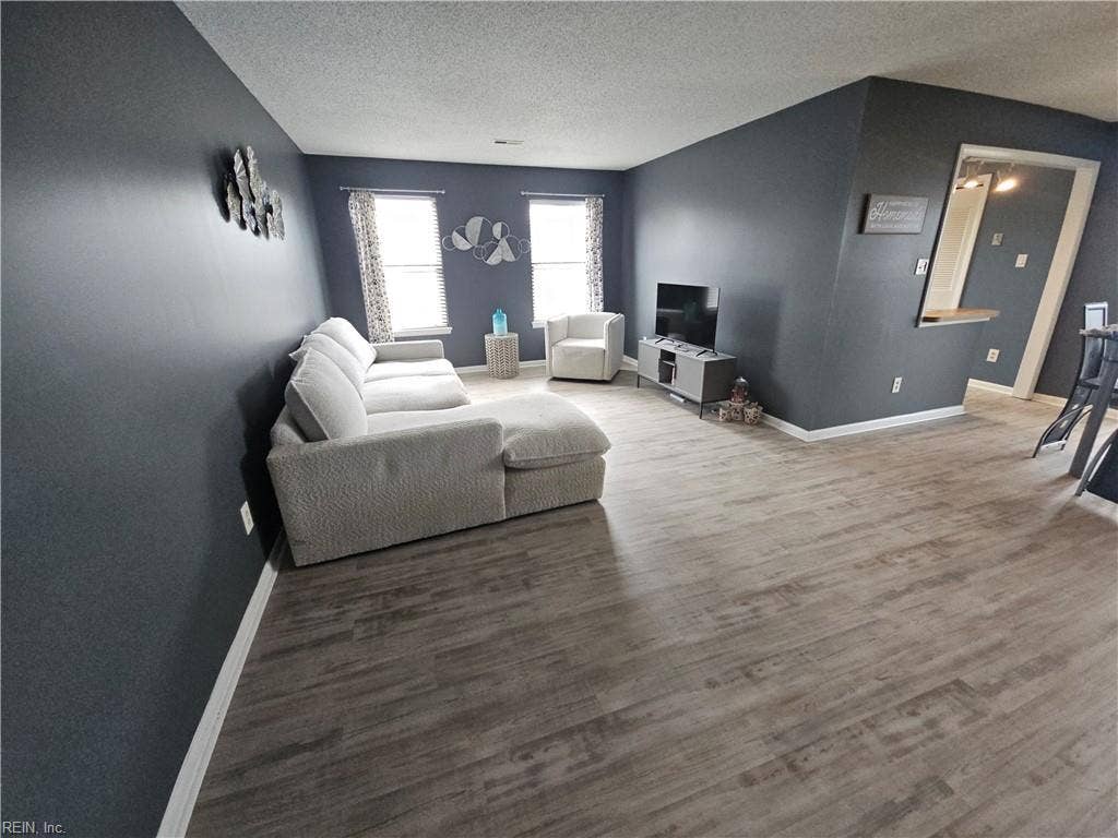 View of living room opens to the dining room