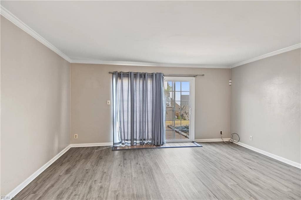 Living Area with Sliding Glass Doors to the Deck