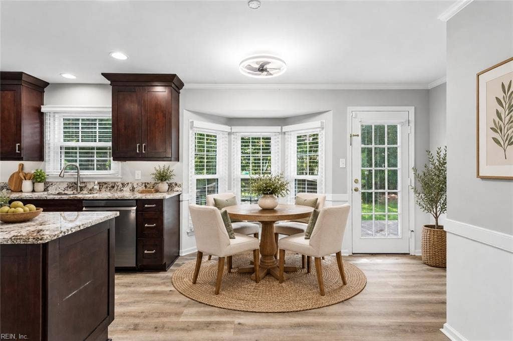 Virtually staged kitchen