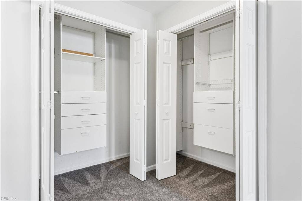 Primary bedroom double closet