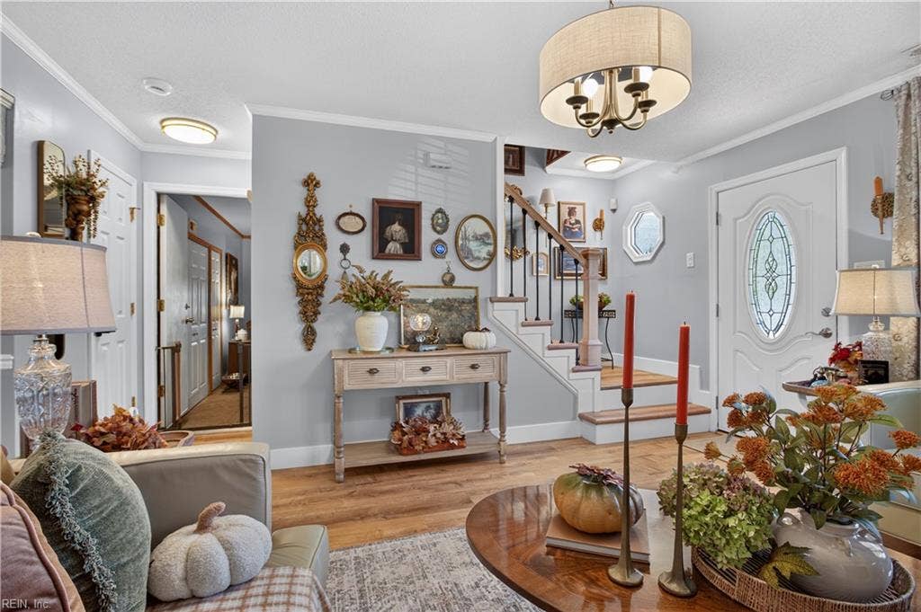Living Room - Hallway to Half Bath & Family Room