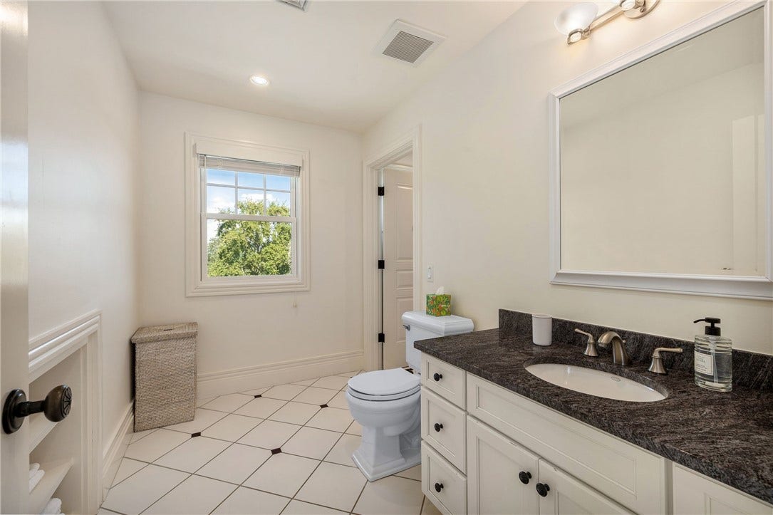Dual Ensuite Bathroom with own Loos and sinks- shared Shower.