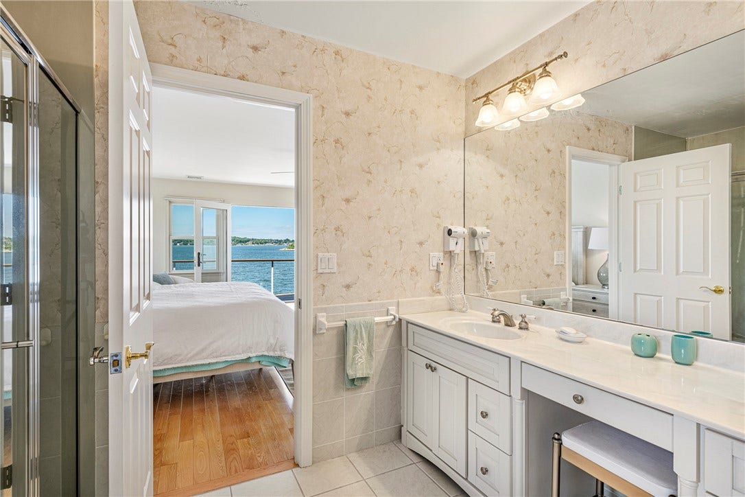 149 Nanaquaket Road, Tiverton, RI 02878 Second floor primary bathroom.