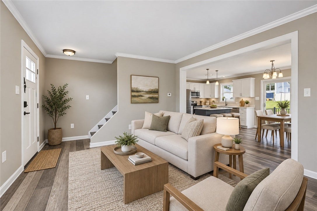 Virtually Staged Living Room