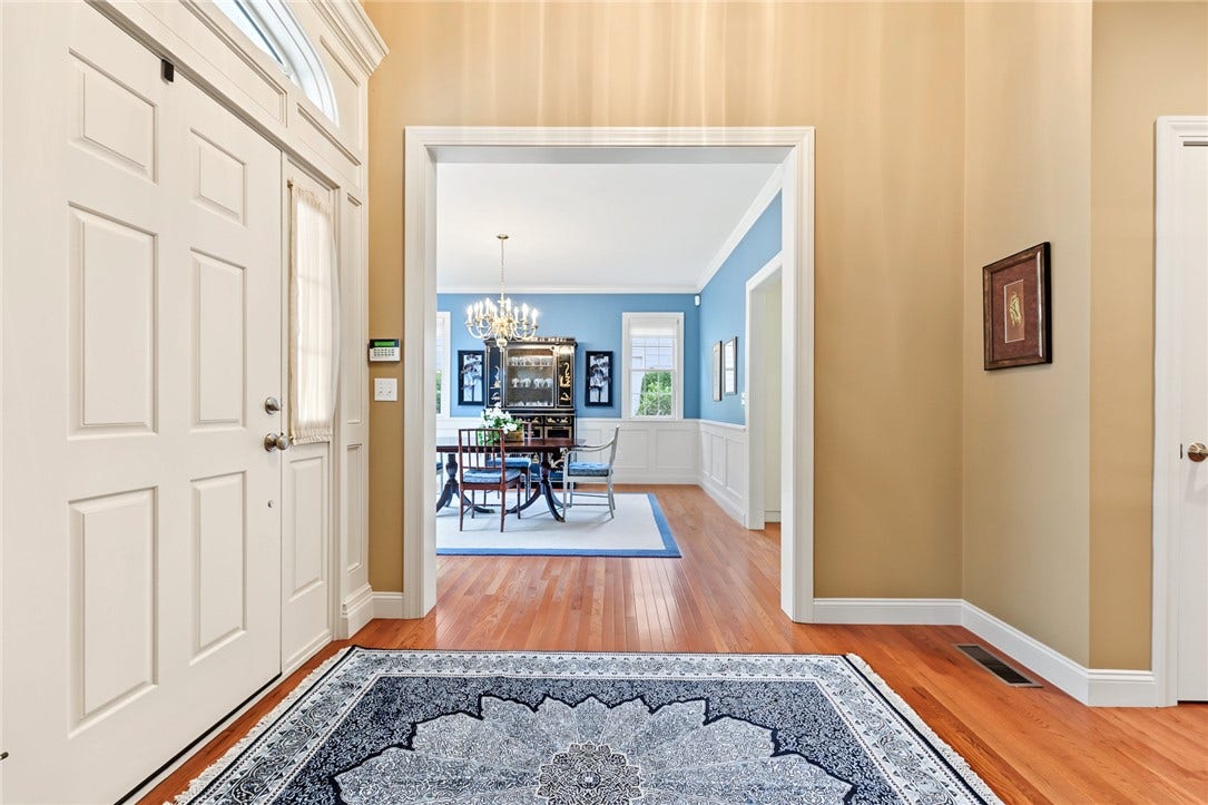 95 Fry Brook Drive, East Greenwich, RI 02818 A beautiful sightline into the elegant formal dining room.