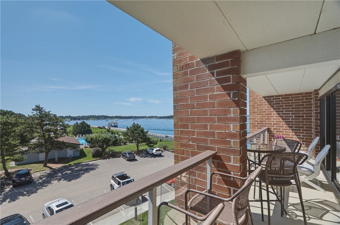 1314 Capella South, #1314, Newport, RI 02840 deck view toward Fort Adam