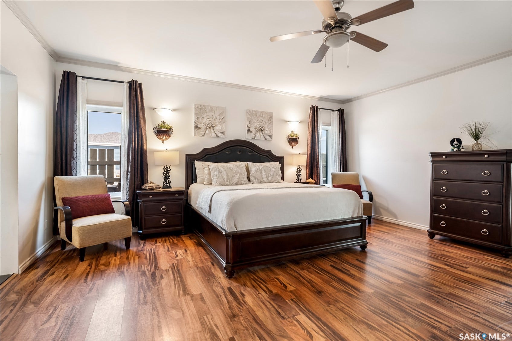 Spacious primary bedroom