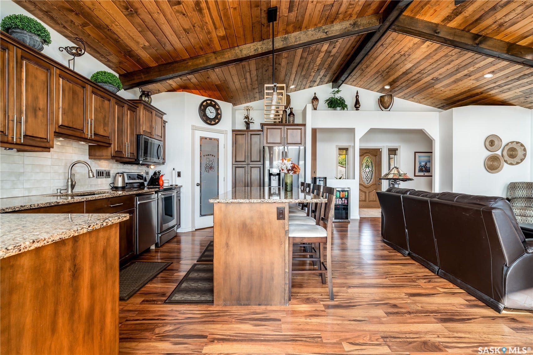 Kitchen open to living room