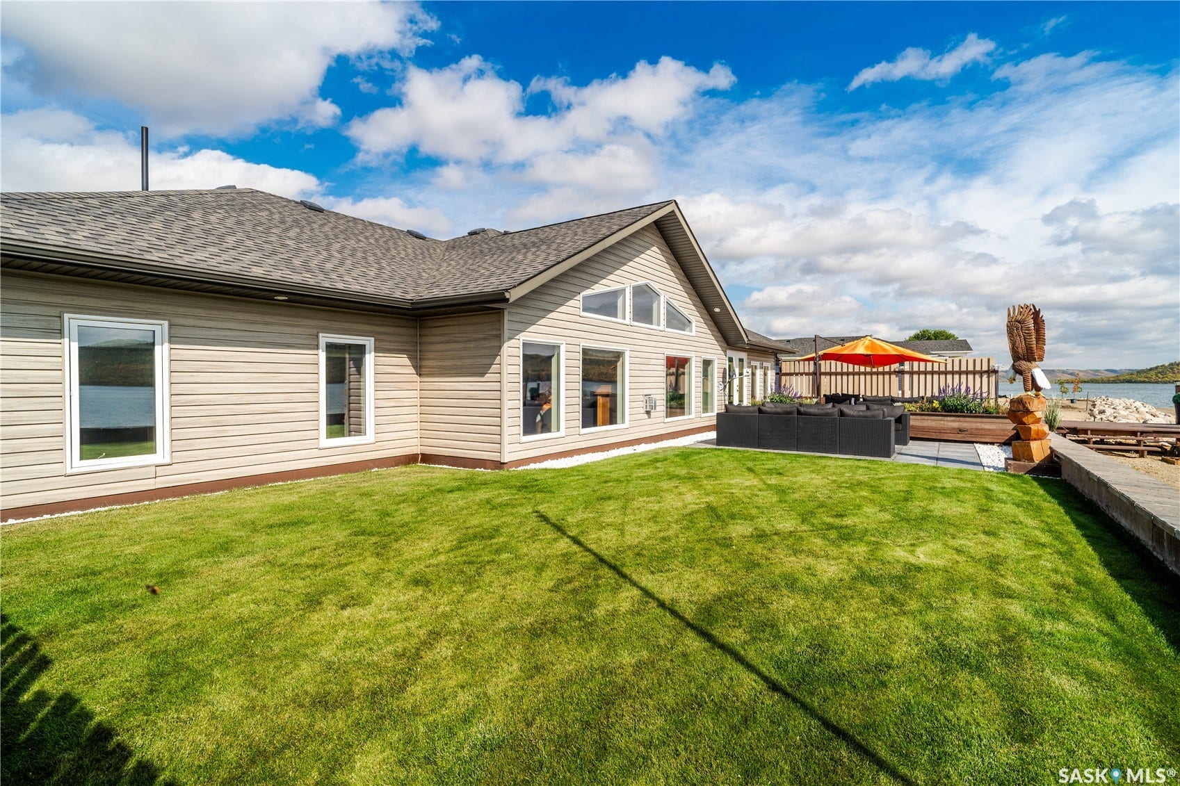 lakefront side of house