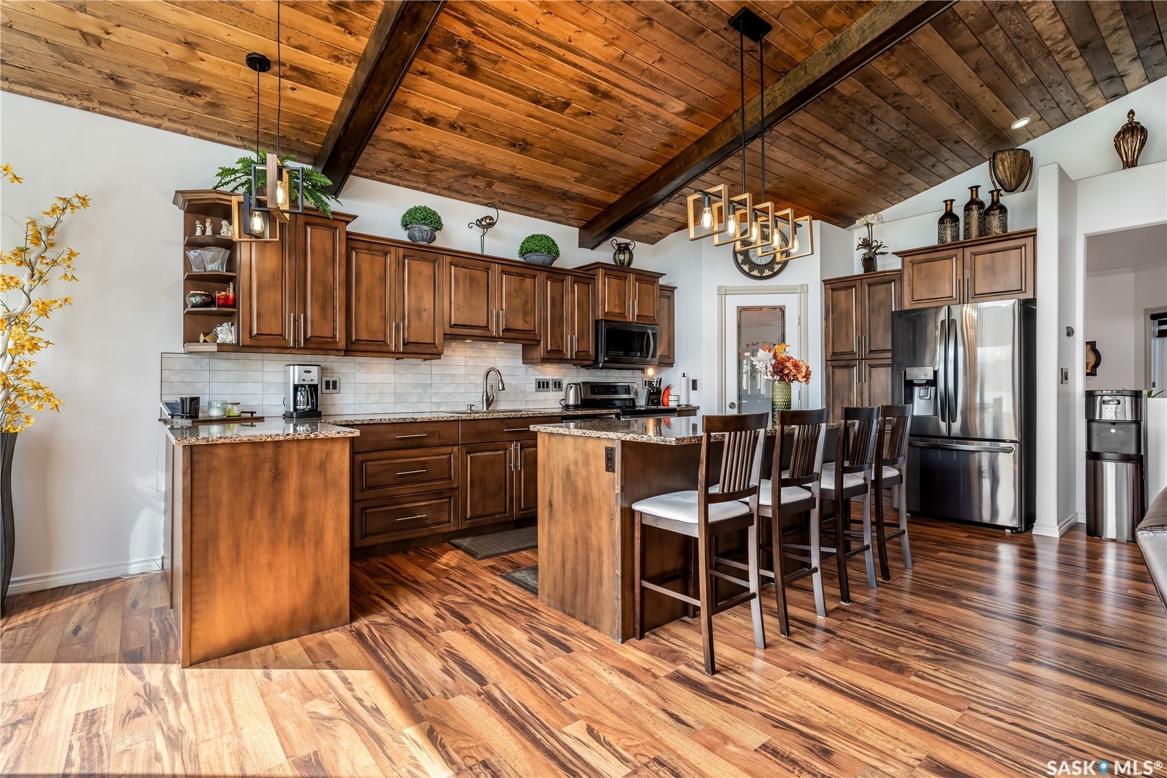 Kitchen open to living room