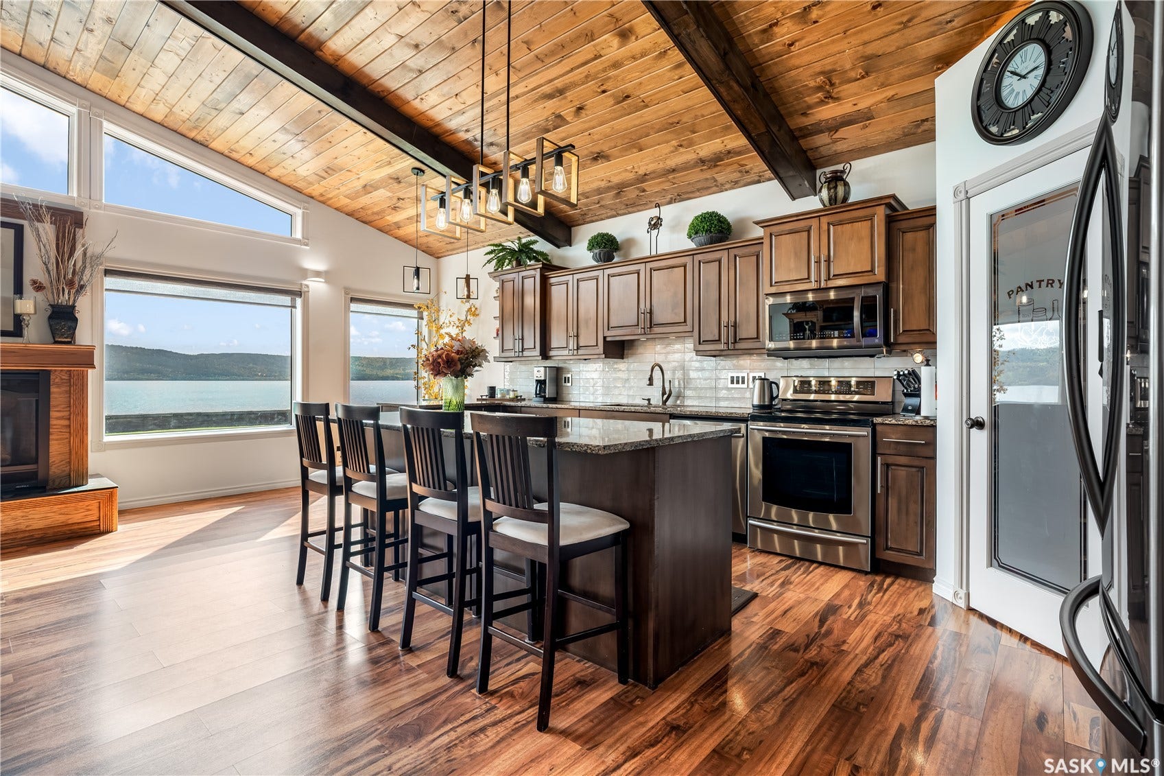 kitchen open to the living room