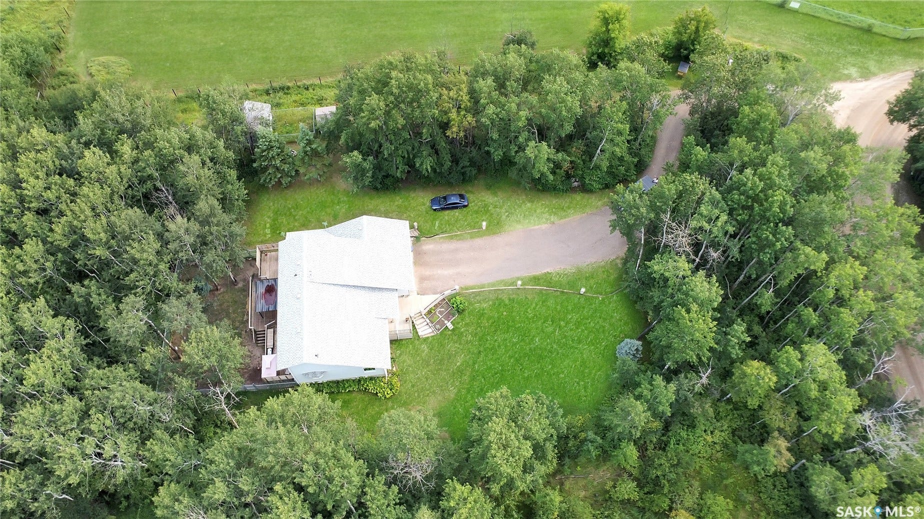 Aerial view of lot