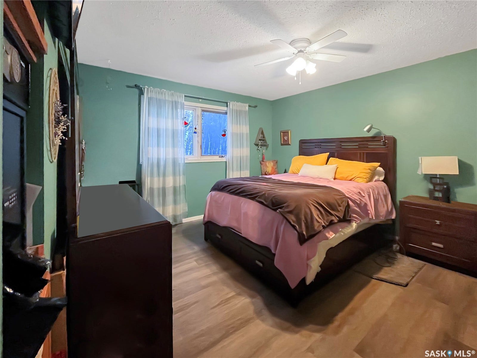 Wood-finish flooring throughout