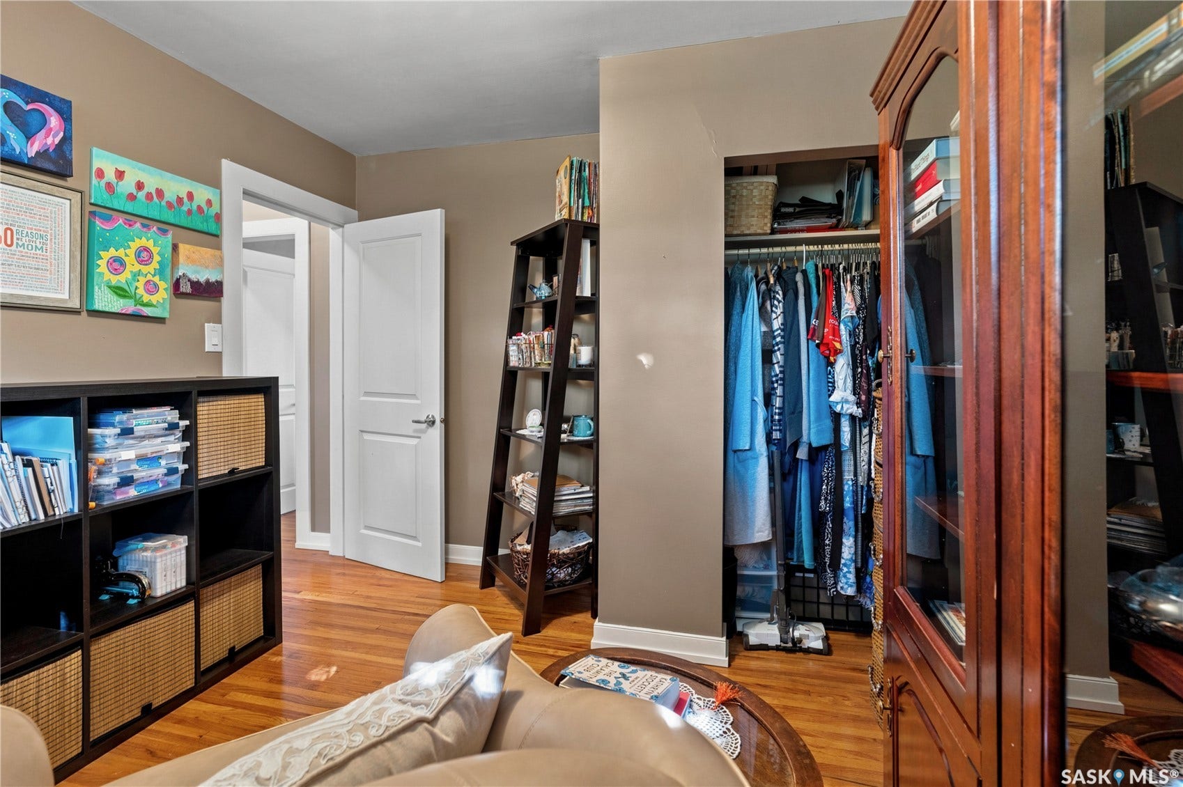 second bedroom on main floor. set up as a studio