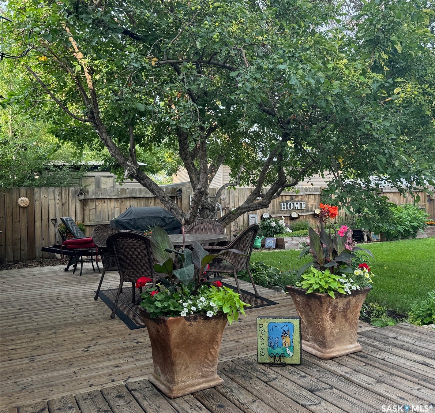 back deck in summer