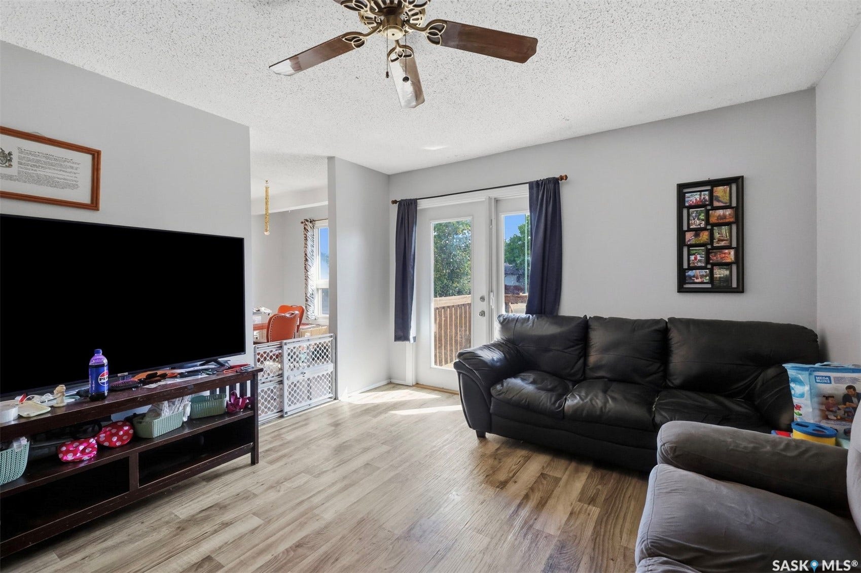 Wood-finish flooring throughout