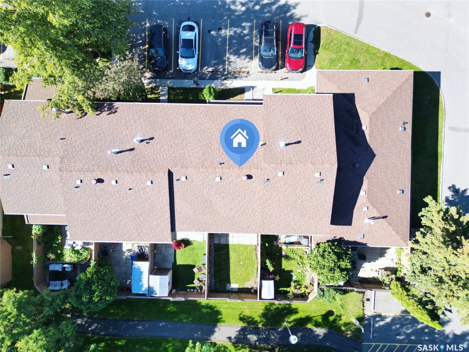Brown shingle roofing