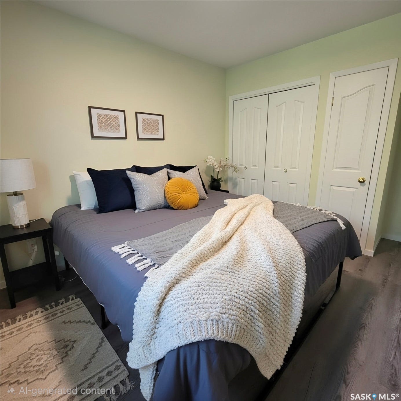 Wood-finish flooring throughout