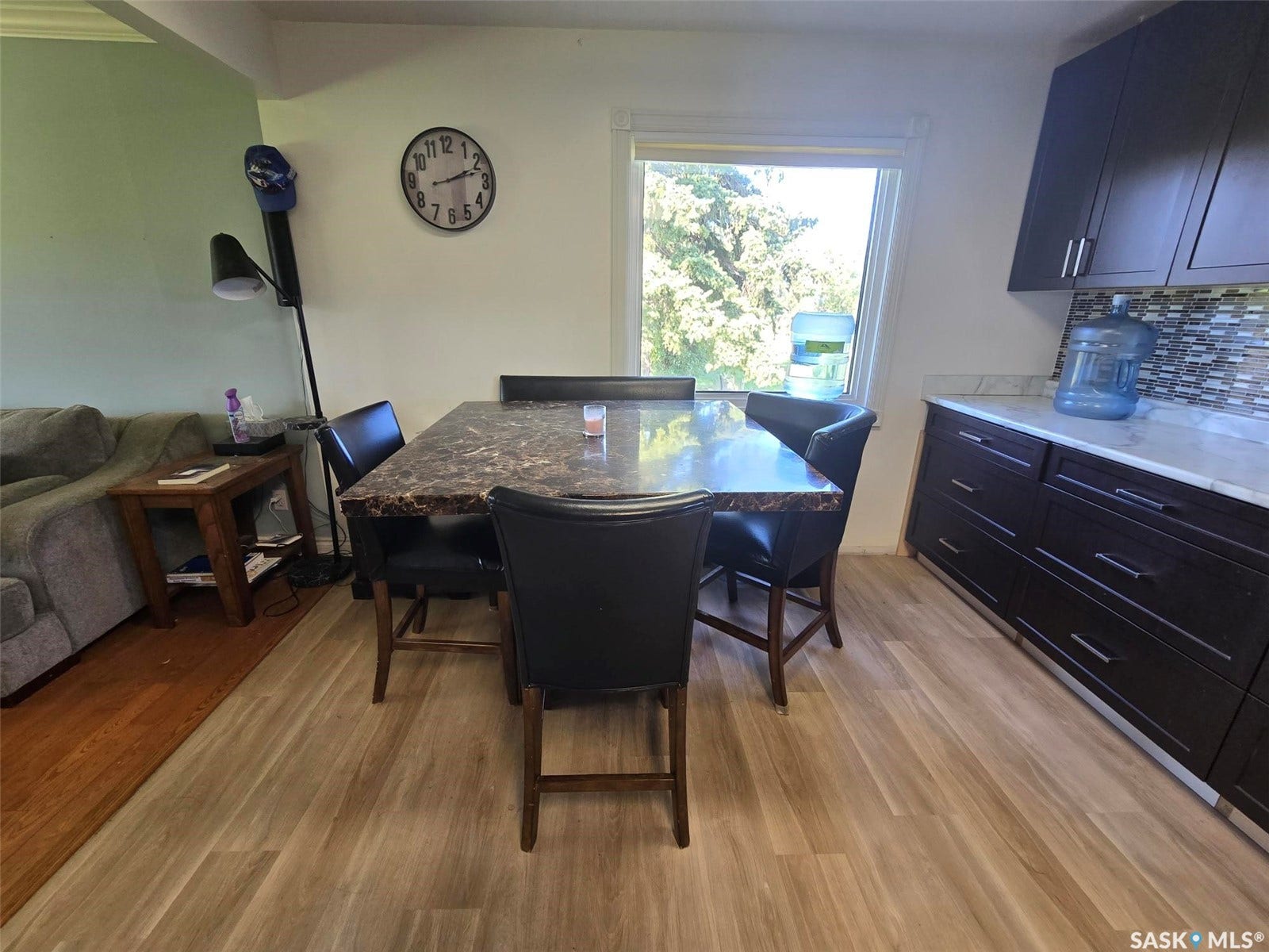 Wood-finish flooring throughout