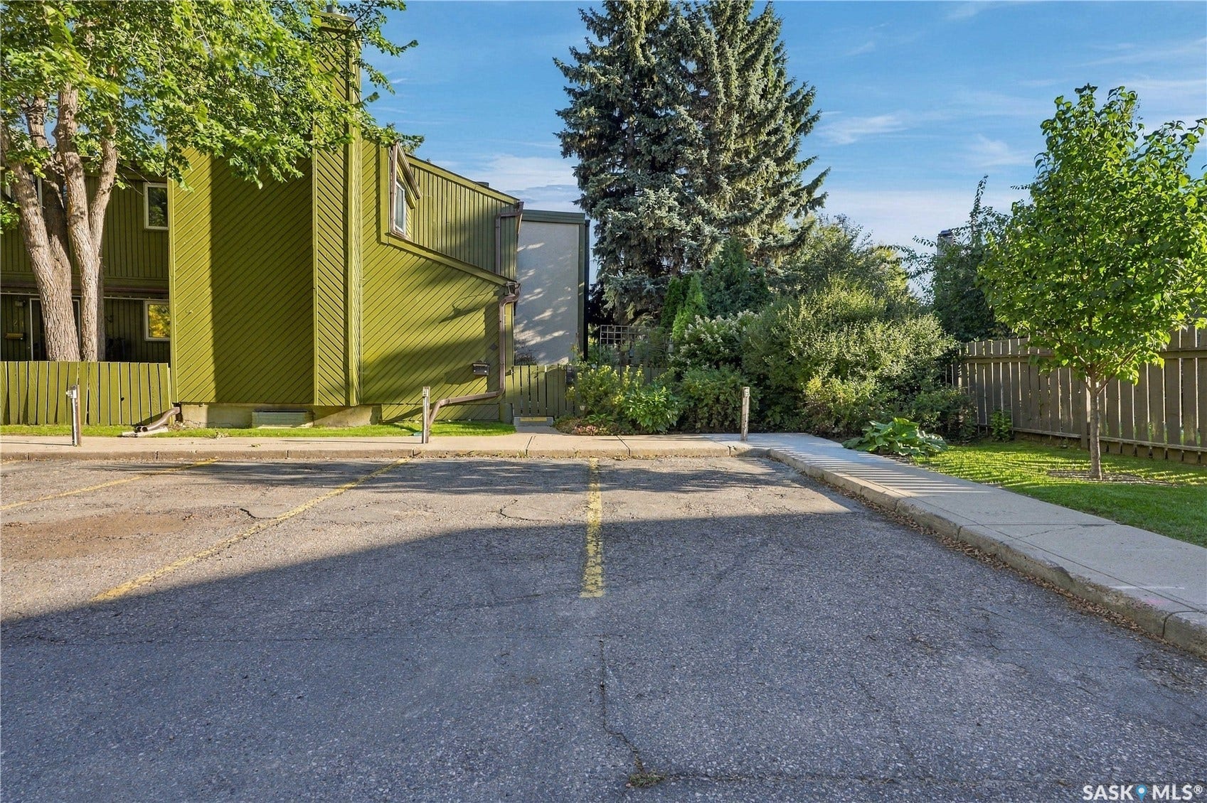 Two Asphalt parking Stalls