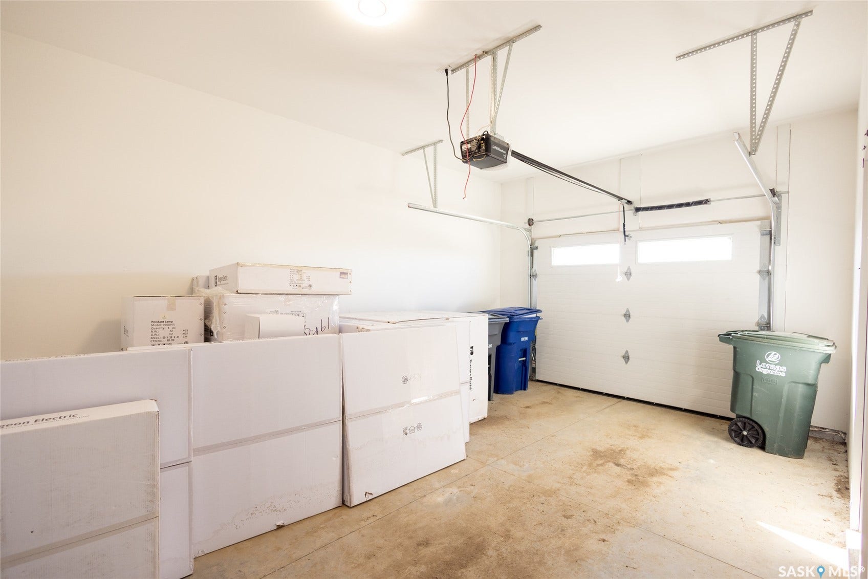Integrated garage with automatic door opener