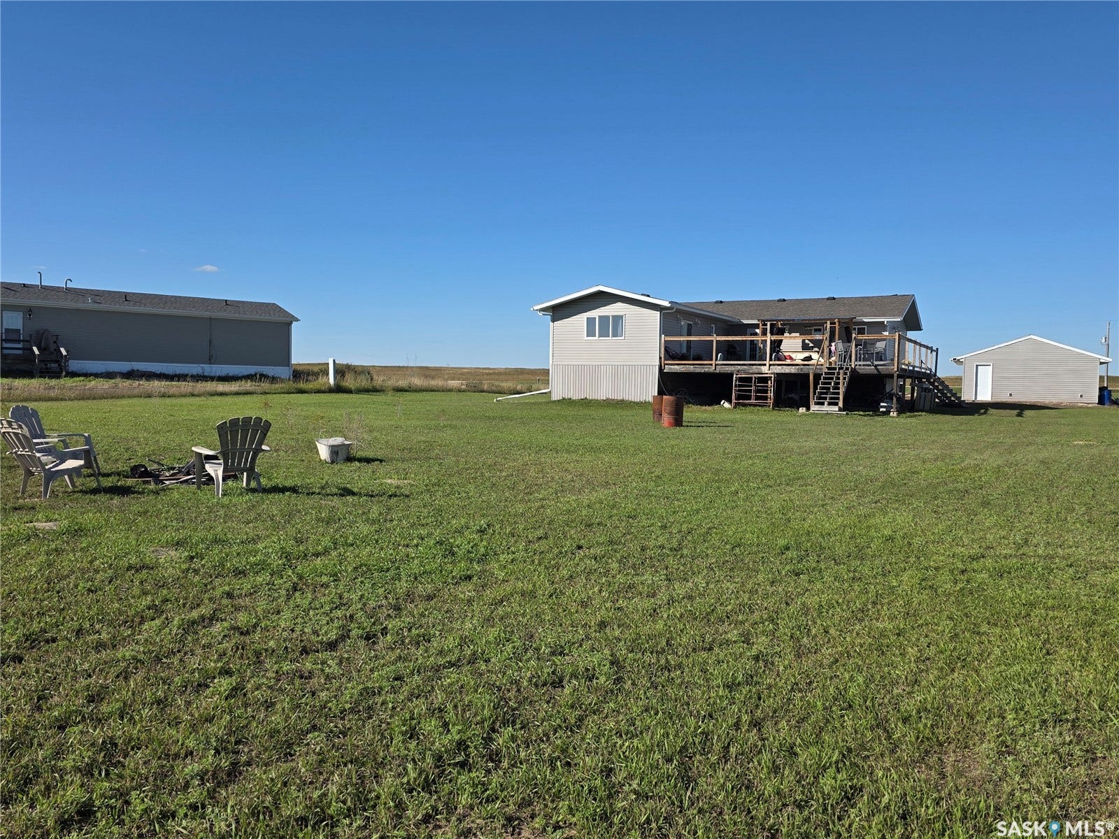 Expansive grassy yard