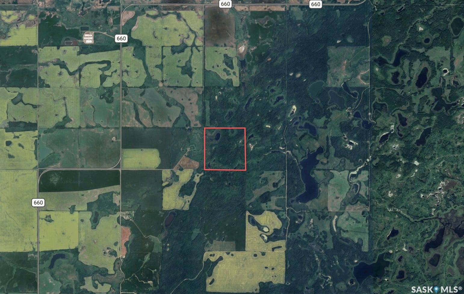 Satellite Imagery. Depicting the geographic location of the property with a red boundary outline