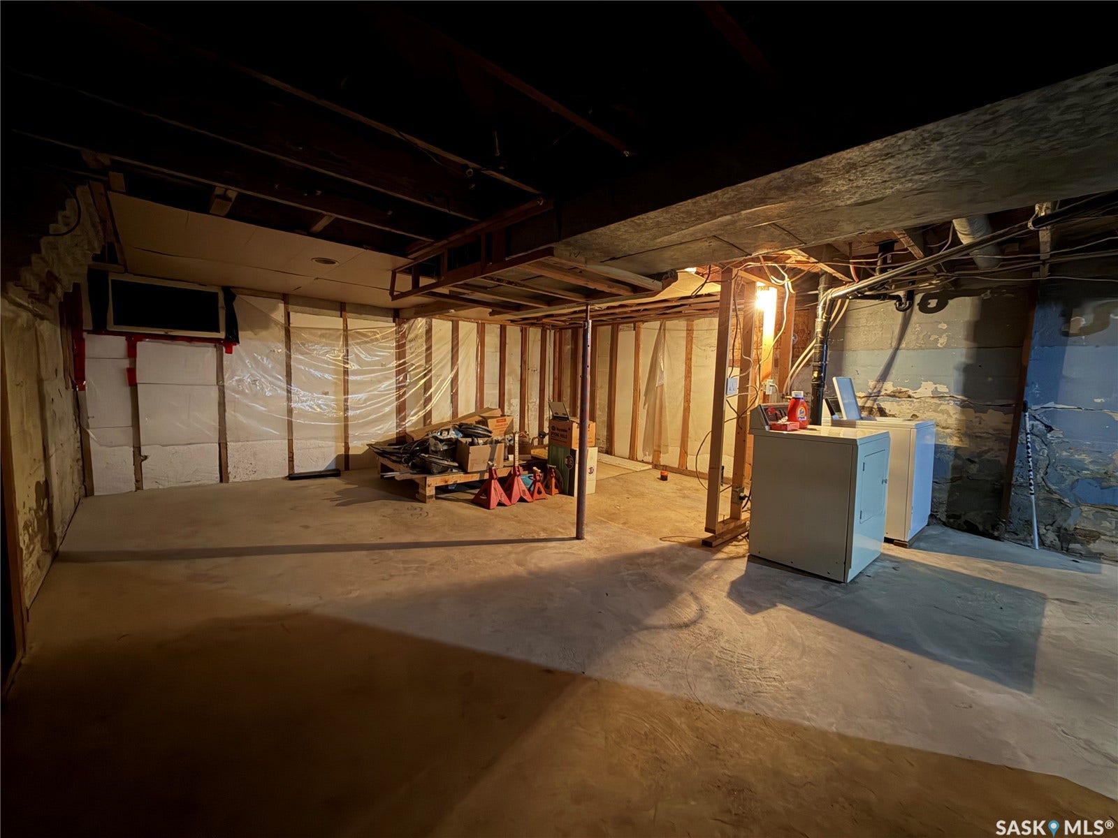 unfinished basement
