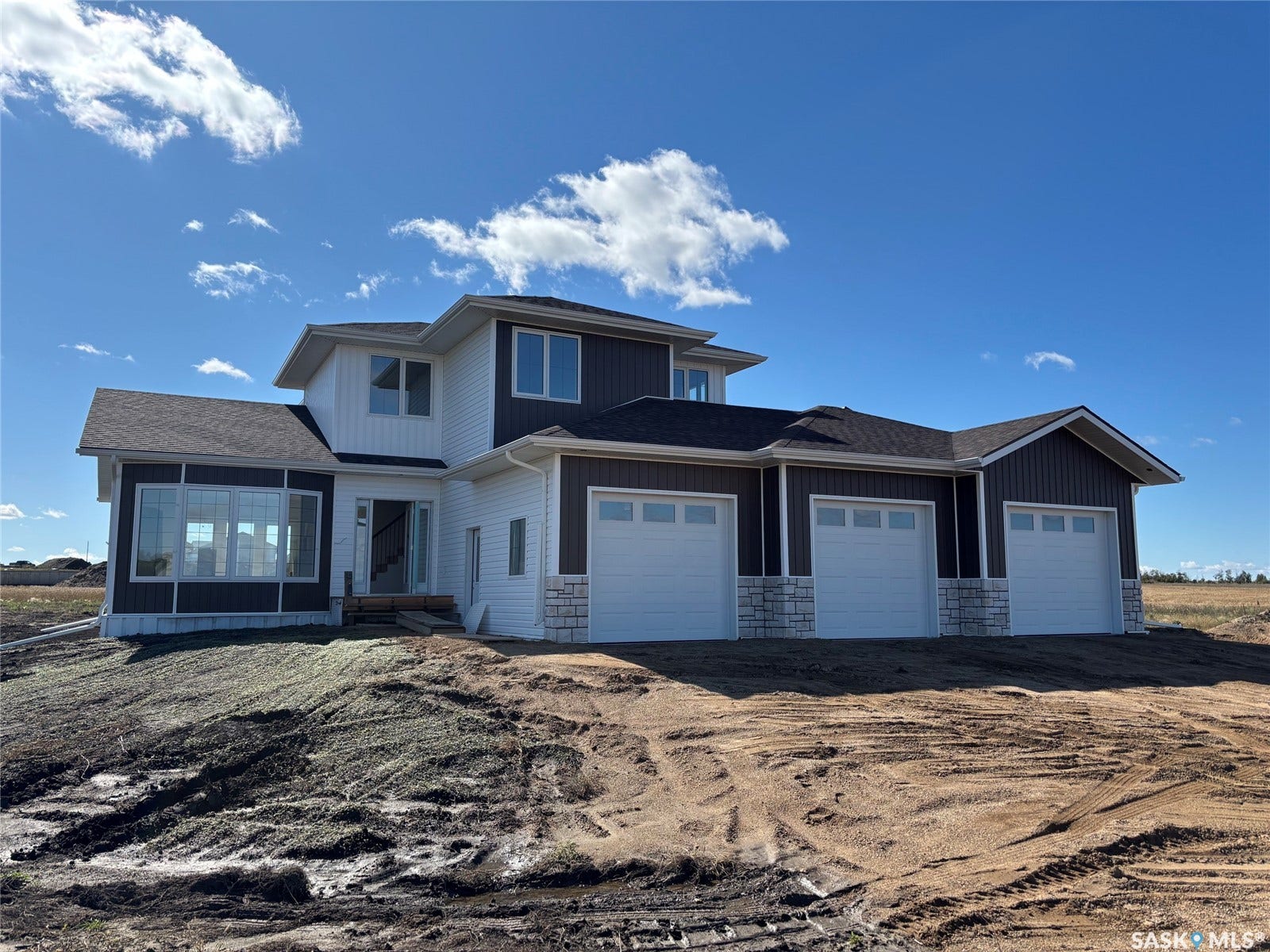 Modern architectural design with dark vertical siding and white horizontal siding