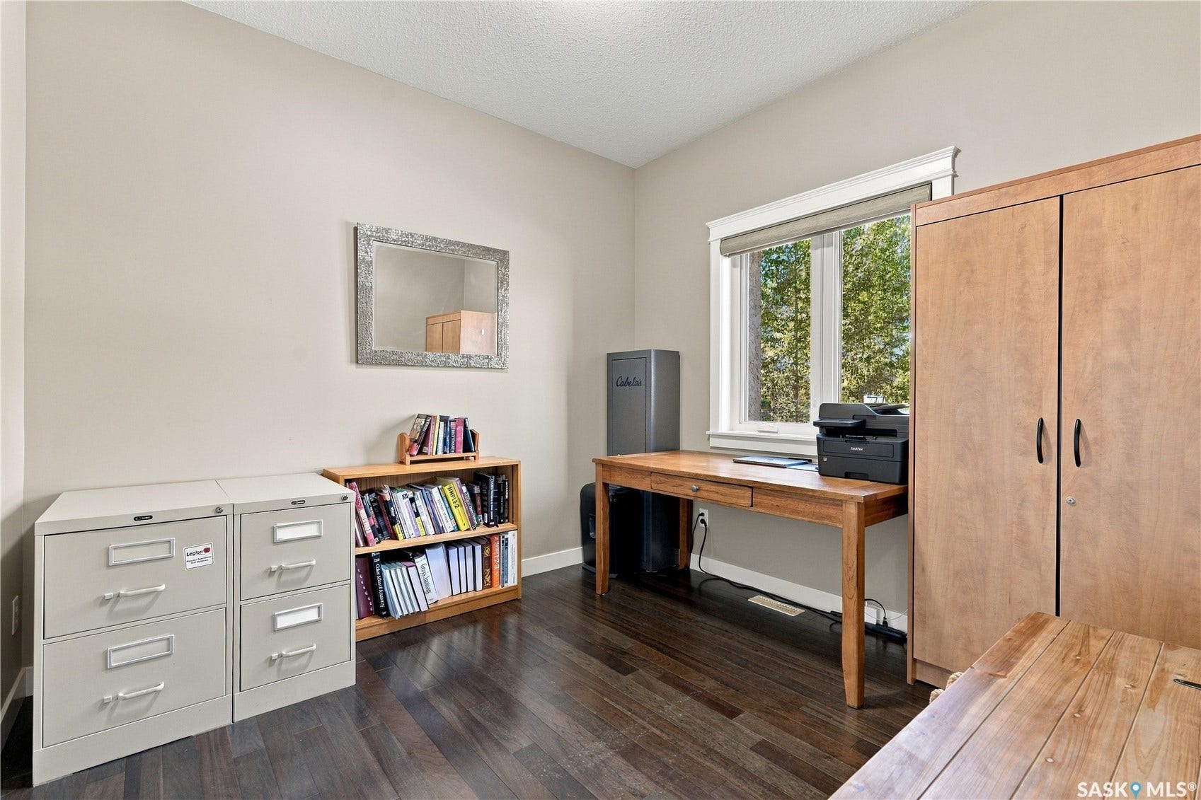 3rd bedroom with closet and window that opens to impressive views (presently used as an office)