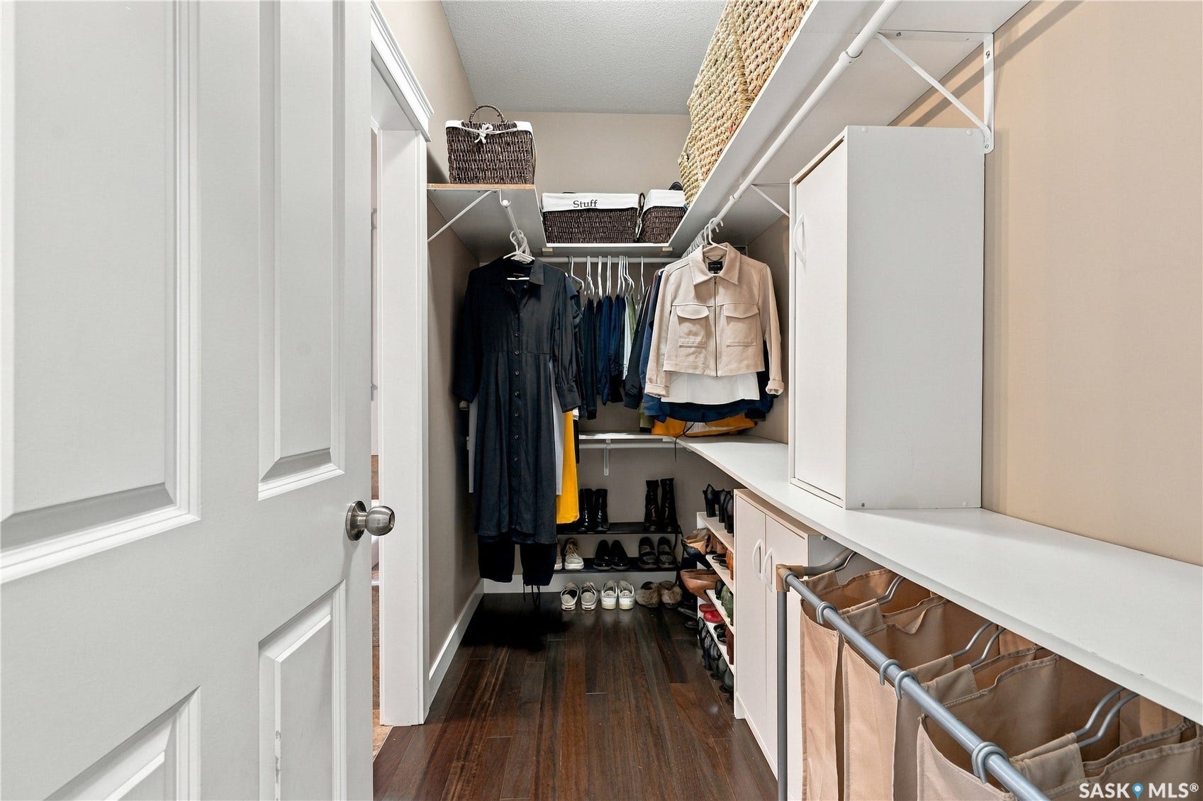 spacious walk in closet off of primary bedroom